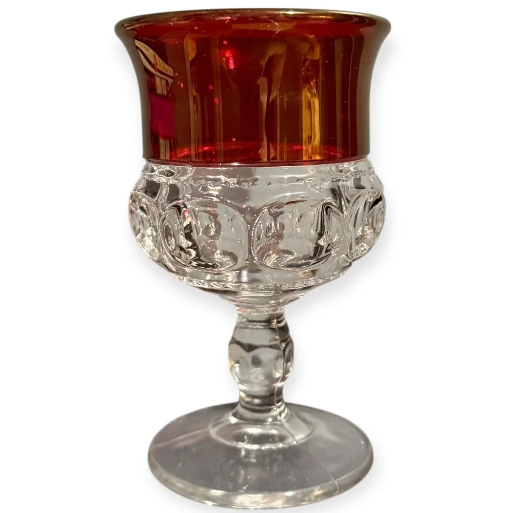 Vintage Tiffin Franciscan‎ Ruby Red Kings Crown Goblet